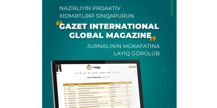DOST Rəqəmsal İnnovasiyalar Mərkəzi beynəlxalq müsabiqədə mükafata layiq görülüb