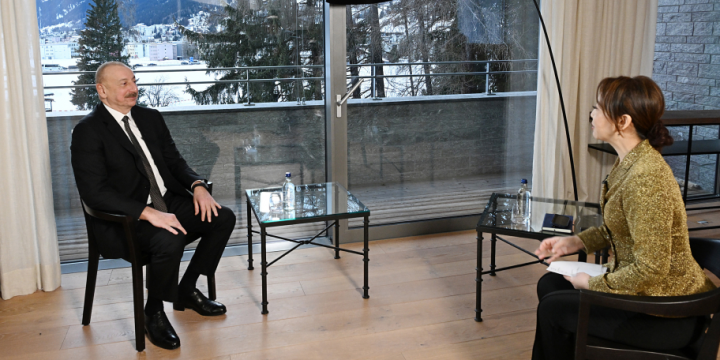 President Ilham Aliyev was interviewed by China’s CGTN news channel in Davos