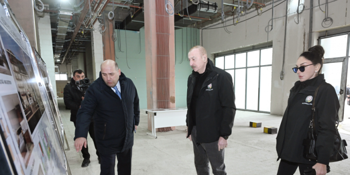 President Ilham Aliyev visited Aghdam district, inspected construction progress of Hilton Garden Inn