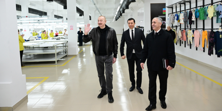 President Ilham Aliyev inspected operations of Khankendi garment factory