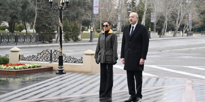 President Ilham Aliyev and First Lady Mehriban Aliyeva visited Khojaly Genocide Memorial
