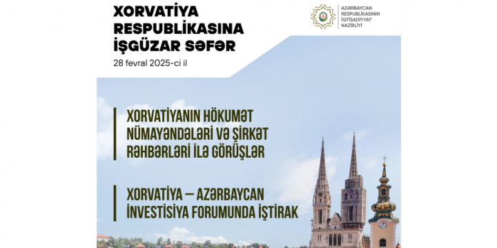 Economy Minister Jabbarov to attend Croatia–Azerbaijan Investment Forum