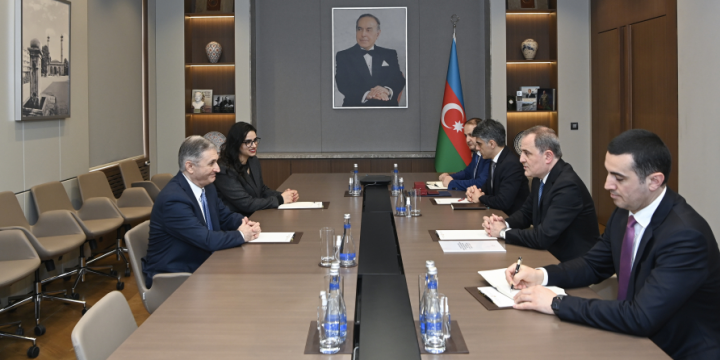 Azerbaijani FM meets with outgoing Palestinian ambassador