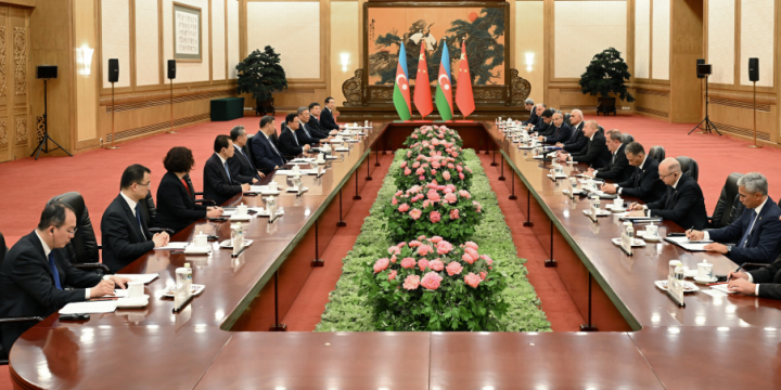 President of Azerbaijan Ilham Aliyev held expanded meeting with President of China Xi Jinping