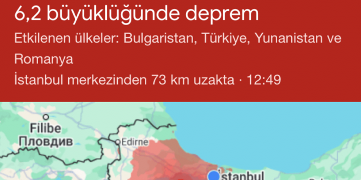 Son bir saatda İstanbulda səkkiz zəlzələ olub