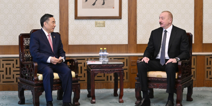 Prezident İlham Əliyev Pekində “China Energy Engineering Corporation Limited” şirkətinin sədri ilə görüşüb
