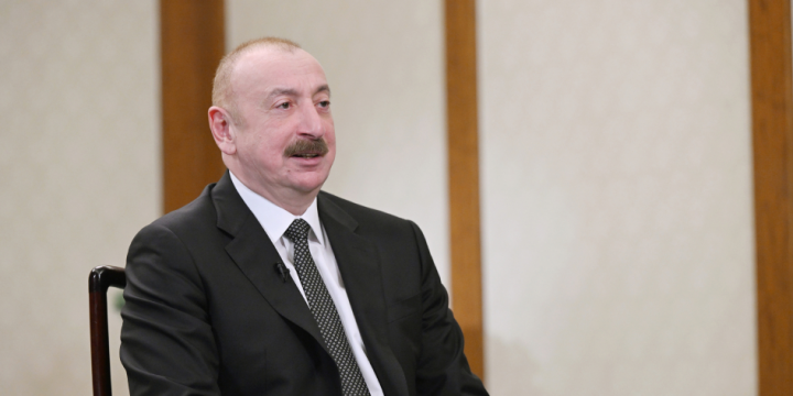 President Ilham Aliyev was interviewed by China’s CGTN television channel in Beijing