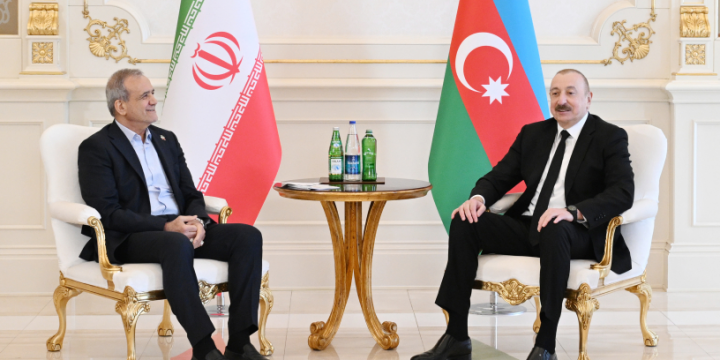 President of Azerbaijan Ilham Aliyev held meeting with President of Iran Masoud Pezeshkian in limited format