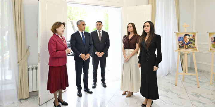 Leyla Aliyeva and Arzu Aliyeva visit the Turkic Culture and Heritage Foundation