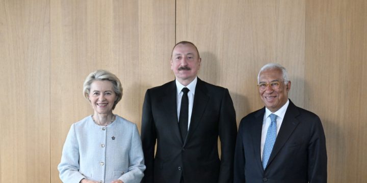 Prezident İlham Əliyevin Tiranada Avropa İttifaqı Şurasının Prezidenti və Avropa Komissiyasının Prezidenti ilə görüşü olub 