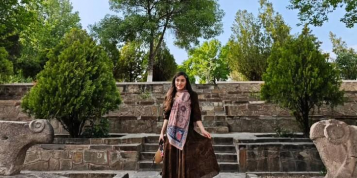 Leyla Əliyeva Möminə Xatun türbəsində