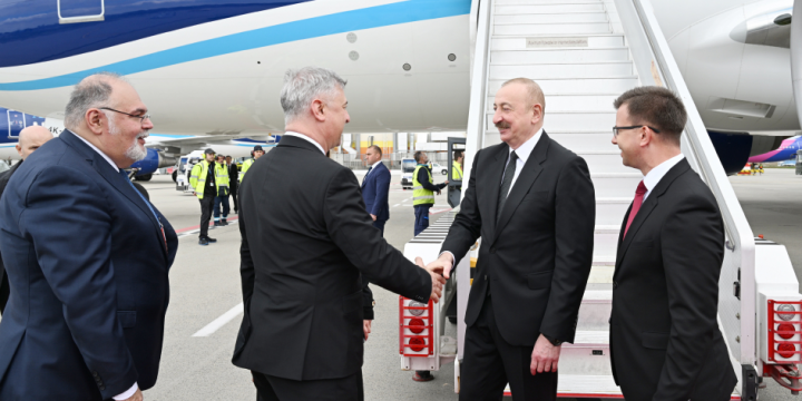President of Azerbaijan Ilham Aliyev arrived in Hungary for working visit