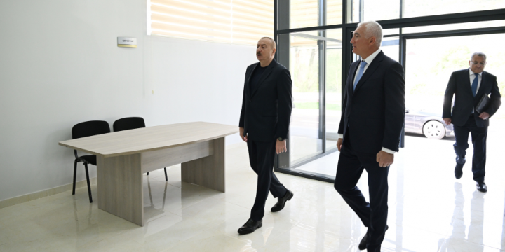 Prezident İlham Əliyev Laçın rayonunun Bəylik kəndinin açılışında iştirak edib