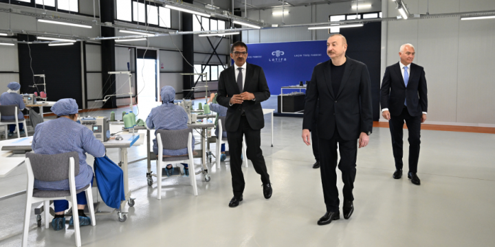 President Ilham Aliyev attended opening of “LATIFA” Lachin Garment Factory
