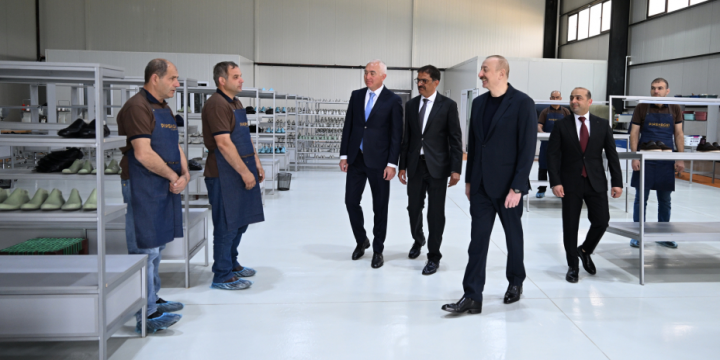 President Ilham Aliyev inaugurated Pirshaghi shoe factory’s Lachin branch