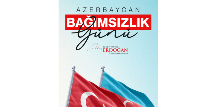 President of Türkiye shares post on Azerbaijan’s Independence Day