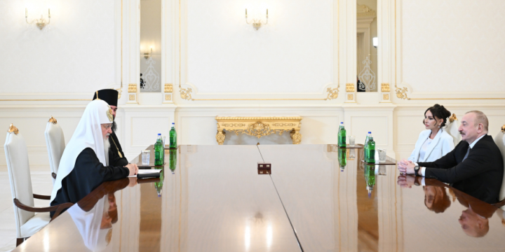 President of Azerbaijan Ilham Aliyev met with Patriarch Kirill of Moscow and All Russia