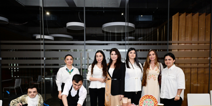 Leyla and Arzu Aliyeva visit inclusive center to support creativity of vulnerable groups