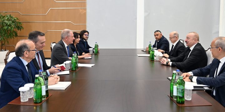 President of Azerbaijan Ilham Aliyev received Italian delegation led by Minister for Enterprises and Made in Italy in Mingachevir