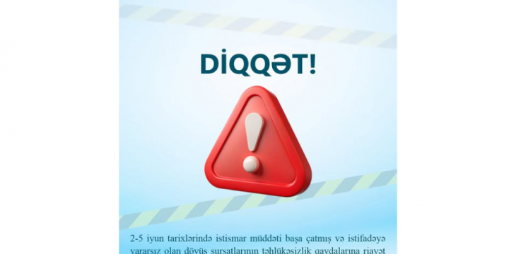 Pirəkəşküldə istismar müddəti başa çatmış və istifadəyə yararsız olan döyüş sursatları məhv ediləcək