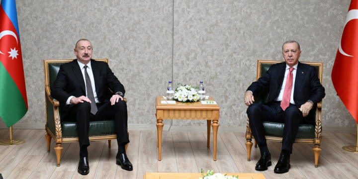 Kahramanmaraşda Azərbaycan Prezidenti İlham Əliyevin Türkiyə Prezidenti Rəcəb Tayyib Ərdoğanla görüşü olub