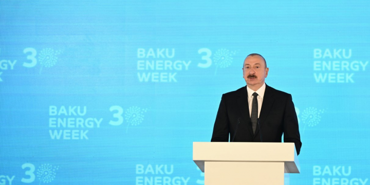 President Ilham Aliyev addressed official opening of 30th Caspian Oil and Gas Exhibition, 13th Caspian Power Exhibition, and 30th Baku Energy Forum