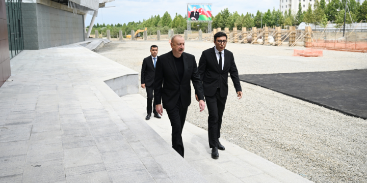 President Ilham Aliyev inspected construction progress of Yevlakh Olympic Sports Complex