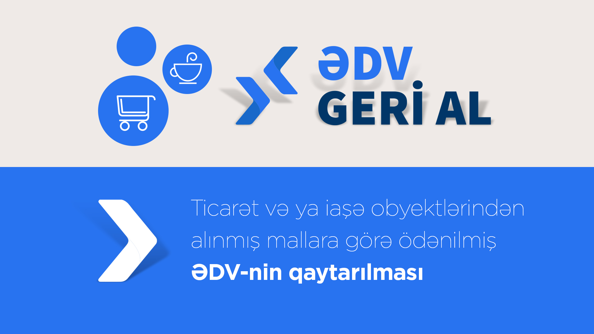 Sabahdan bu xidmətlərə görə ödənilən ƏDV-nin 50 %-i geri qaytarılacaq