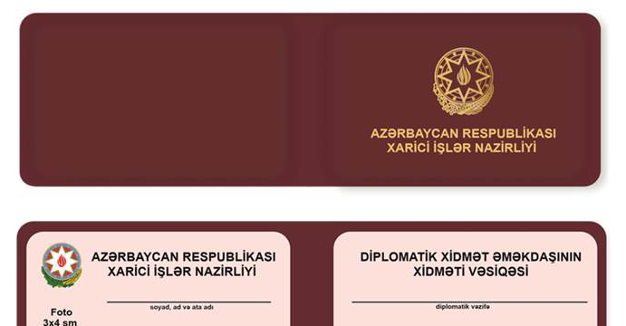 Azərbaycan diplomatik xidmət əməkdaşlarının xidməti vəsiqəsinin nümunəsi təsdiq edilib