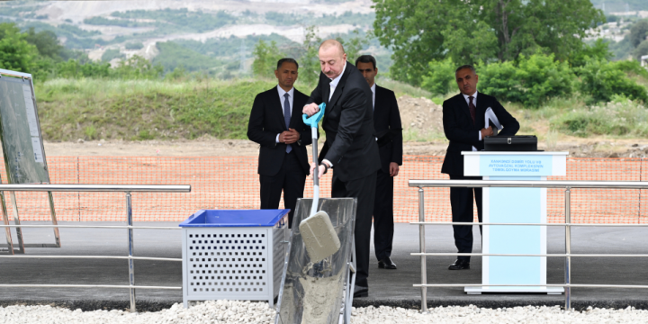Foundation stone laid for Khankendi Railway and Bus Terminal Complex