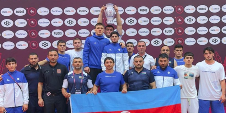 Azerbaijani U20 Greco-Roman wrestling team rank 2nd at European Championships in Italy