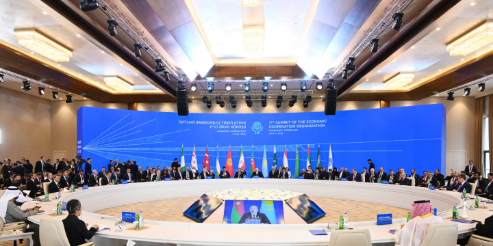 Khankendi hosted 17th Summit of the Economic Cooperation Organization<br>President Ilham Aliyev addressed the Summit