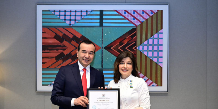 Gunay Afandiyeva awarded “Ambassador of Culture of the Republic of Uzbekistan” medal