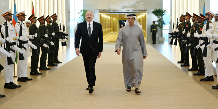 President Ilham Aliyev arrived in United Arab Emirates for working visit