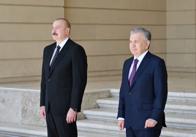 Prezidentlər İlham Əliyev və Şavkat Mirziyoyev Özbəkistanın Azərbaycandakı səfirliyinin yeni binasının açılışında iştirak ediblər