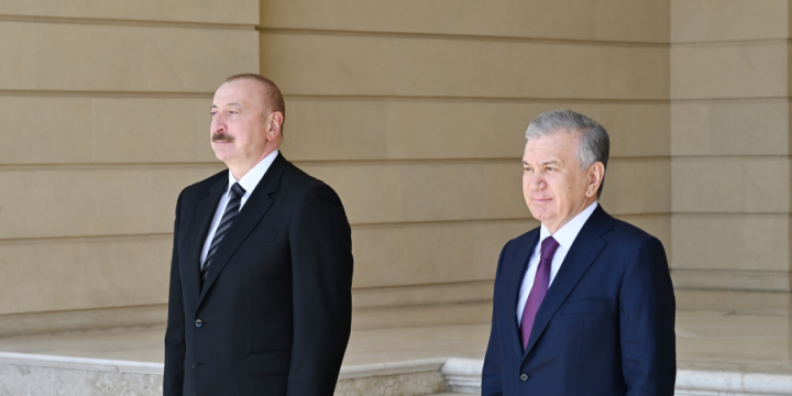 Prezidentlər İlham Əliyev və Şavkat Mirziyoyev Özbəkistanın Azərbaycandakı səfirliyinin yeni binasının açılışında iştirak ediblər