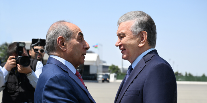 President of Uzbekistan Shavkat Mirziyoyev arrives in Azerbaijan for state visit