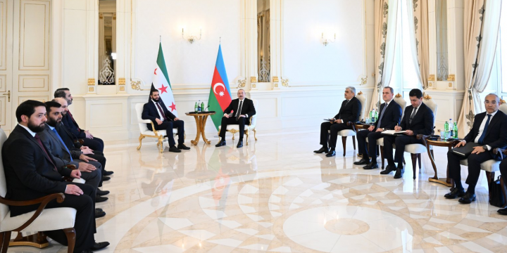 President Ilham Aliyev met with Transitional President of Syria