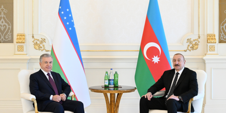 President of Azerbaijan Ilham Aliyev held one-on-one meeting with President of Uzbekistan Shavkat Mirziyoyev