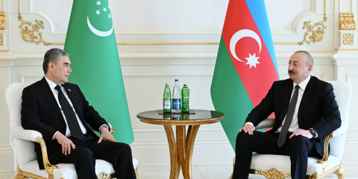 President of Azerbaijan Ilham Aliyev met with Chairman of Halk Maslahaty of Turkmenistan Gurbanguly Berdimuhamedov 