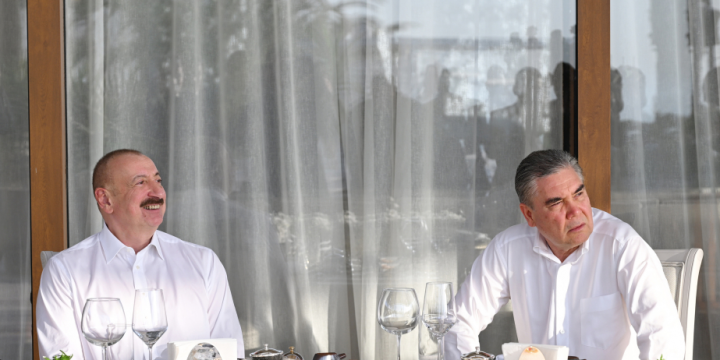 President Ilham Aliyev and Gurbanguly Berdimuhamedov had joint dinner