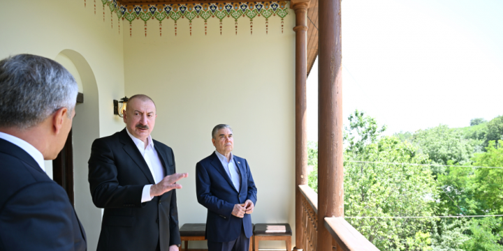 President Ilham Aliyev and Gurbanguly Berdimuhamedov visited Mehmandarovs’ Estate Complex in Shusha 