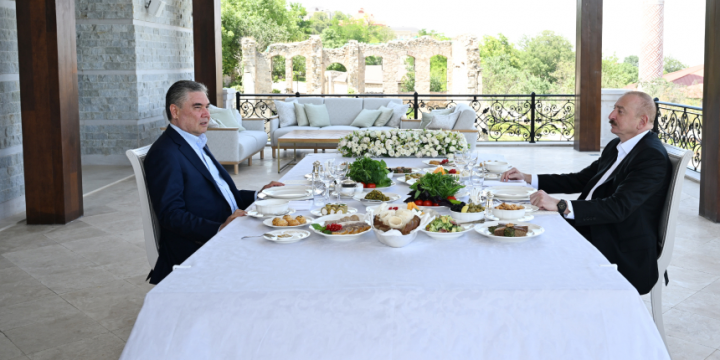 President Ilham Aliyev and Gurbanguly Berdimuhamedov had joint dinner in Shusha