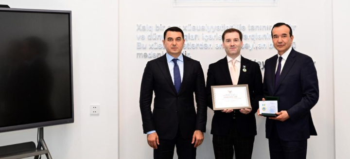 Sahib Pashazade awarded Cultural Ambassador of Uzbekistan medal