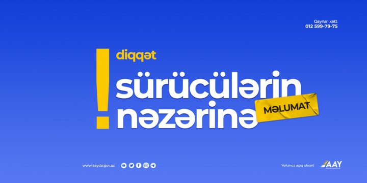 Bu yolda nəqliyyat vasitələrinin hərəkəti qismən məhdudlaşdırılacaq
