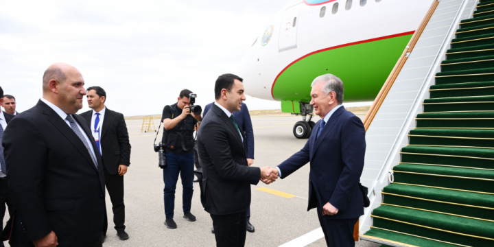 Özbəkistan Prezidenti Şavkat Mirziyoyev Füzuli rayonuna səfər edib