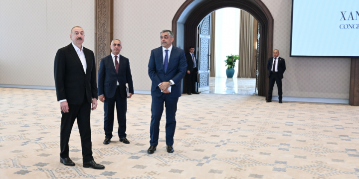 Prezident İlham Əliyev Xankəndi Konqres Mərkəzinin açılışında iştirak edib