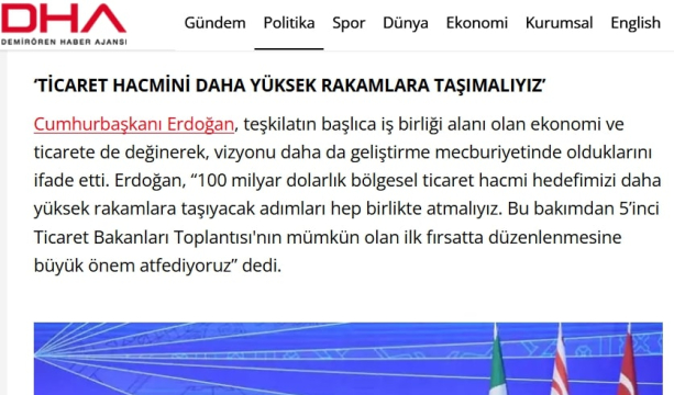Türkiyə və ŞKTC mediası ECO Zirvə görüşünə geniş yer ayırıb