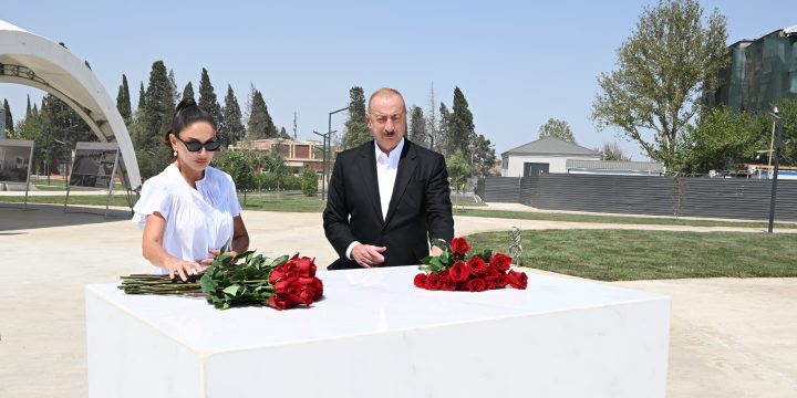 Prezident İlham Əliyev və Birinci xanım Mehriban Əliyeva Gәncә Memorial Kompleksində görülən işlərlə tanış olublar
