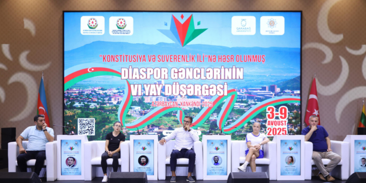 Participants of Azerbaijani Diaspora Youth Summer Camp meet with country’s renowned athletes in Khankendi